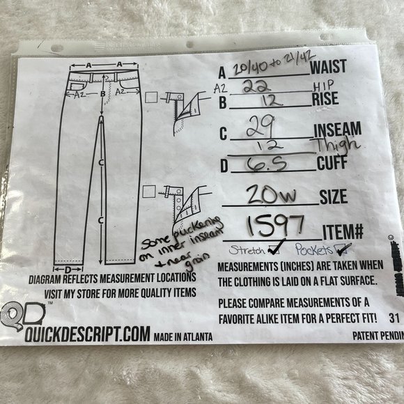 Supplies Skinny Moto Pants Womens Size 20W Olive Green High Rise Outdoor Stretch - Picture 3 of 16